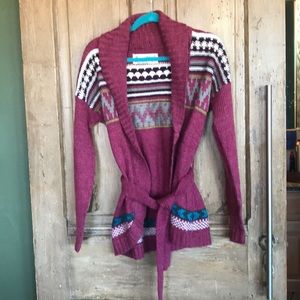 Aventura cardigan tunic sweater in gorgeous print